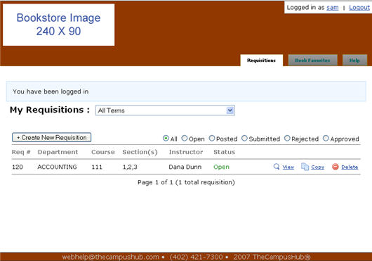 Figure 1: Faculty/Coordinator Home